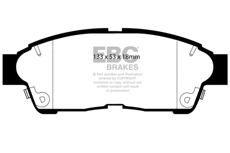 Ebc Ultimax2 Front Brake Pads For 1996–2000 Toyota Rav4 2.0L 1