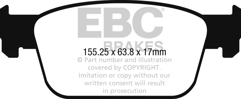 Ebc Yellowstuff High-Performance Front Brake Pads For 2017+ Audi A4 2.0L Turbo (B9) 1