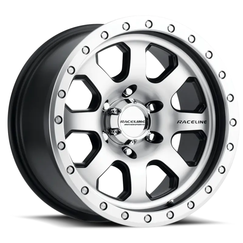 Raceline 929M Avenger Black & Machined Wheel: 17X9", 8X170 Bolt Pattern, -12Mm Offset, 130.81Mm Bore 1