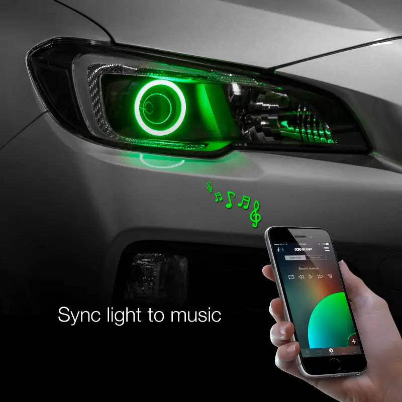 Xk Glow Rgb Switchback Halo Lighting Kit – 2×70Mm Rings, Million-Color Options, Smartphone App Controlled 1