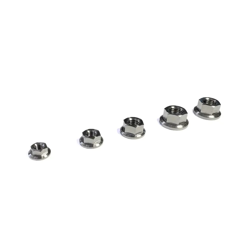 Ticon Industries Titanium Nut Flanged M5X.8Tp 8Mm 6Pt Head 1