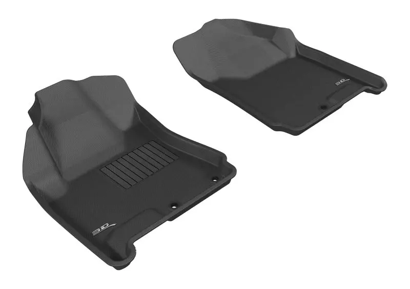 3D Maxpider Kagu Black Floor Mat For 2010–2016 Cadillac Srx (Front Row) 1
