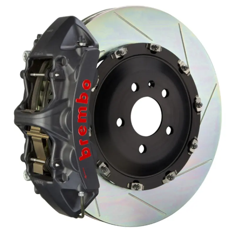 Brembo 14-18 A250/14-19 Cla250 Front Gts Bbk 6 Piston Cast 365X34 2Pc Rotor Slotted Type1-Black Ha 1