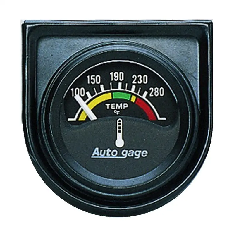 Autometer 1.5-Inch Electric Water Temperature Gauge – 280°F Range, Black Dial & Bezel 1