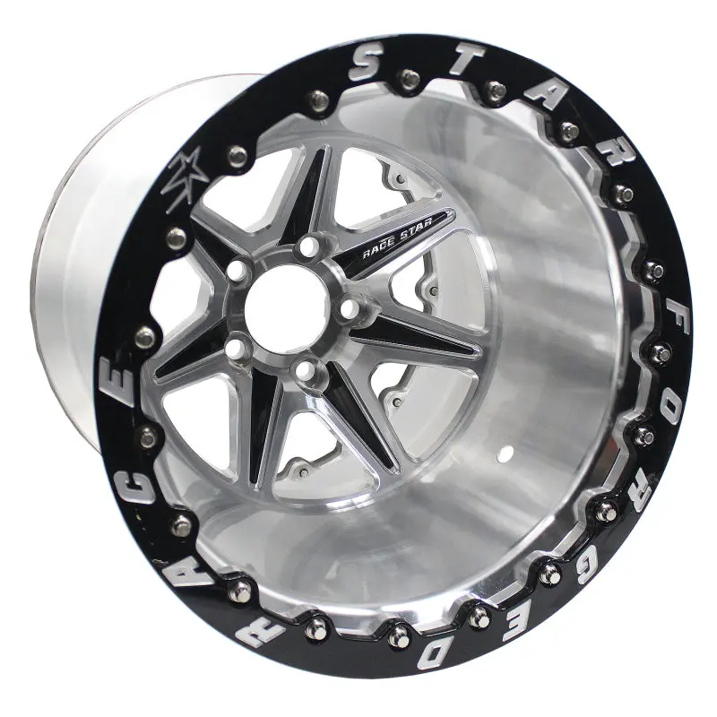Race Star Valstar Alloy Wheel – 15X10", 5X4.75", 4.5" Backspace, 3.072" Center Bore, Machined With Black Accents 1