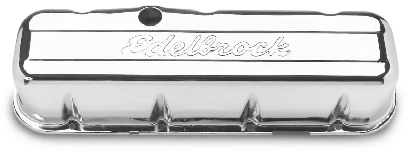 Edelbrock Signature Series Chrome Valve Covers For Chevrolet 396–502 V8 Engines (1965 And Later) 1