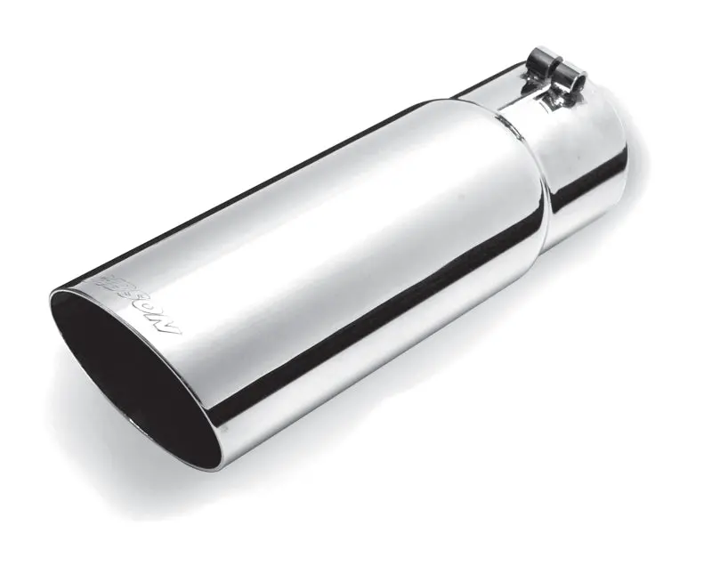 Gibson Stainless Steel Angle-Cut Exhaust Tip – 4” Od, 2.5” Inlet, 8” Length 1