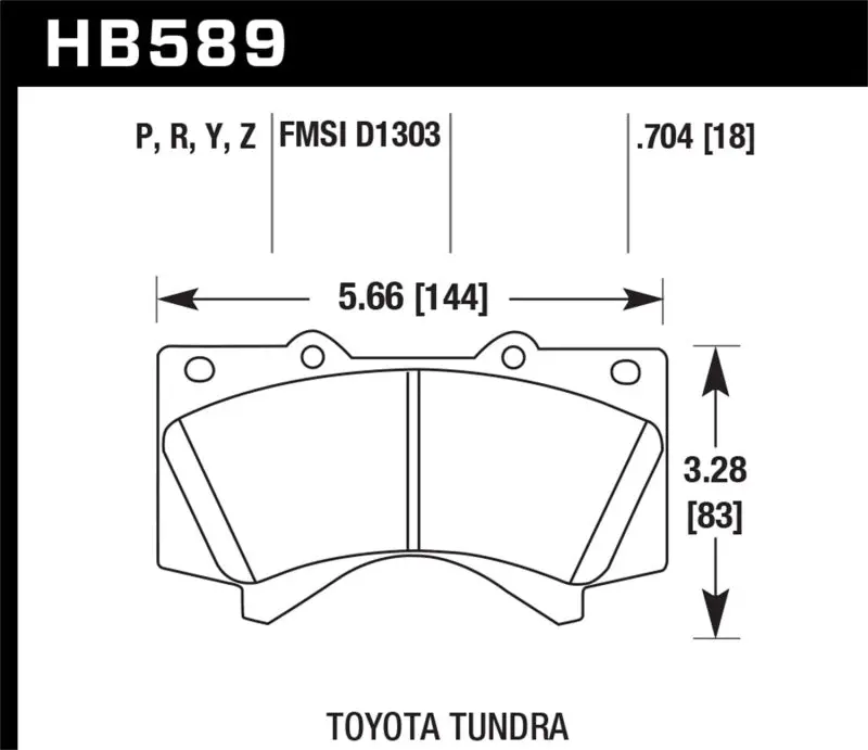 Hawk Super Duty Street Front Brake Pads For 2008–2010 Toyota Land Cruiser & 2007–2010 Tundra 1