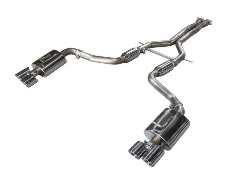 Awe Tuning Touring Edition Performance Exhaust System For Porsche Panamera Turbo – Polished Silver Tips 1