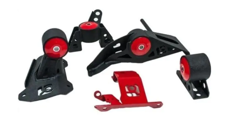Innovative 12-15 Lotus Exige V6 Black Steel Mounts 85A Bushings 1