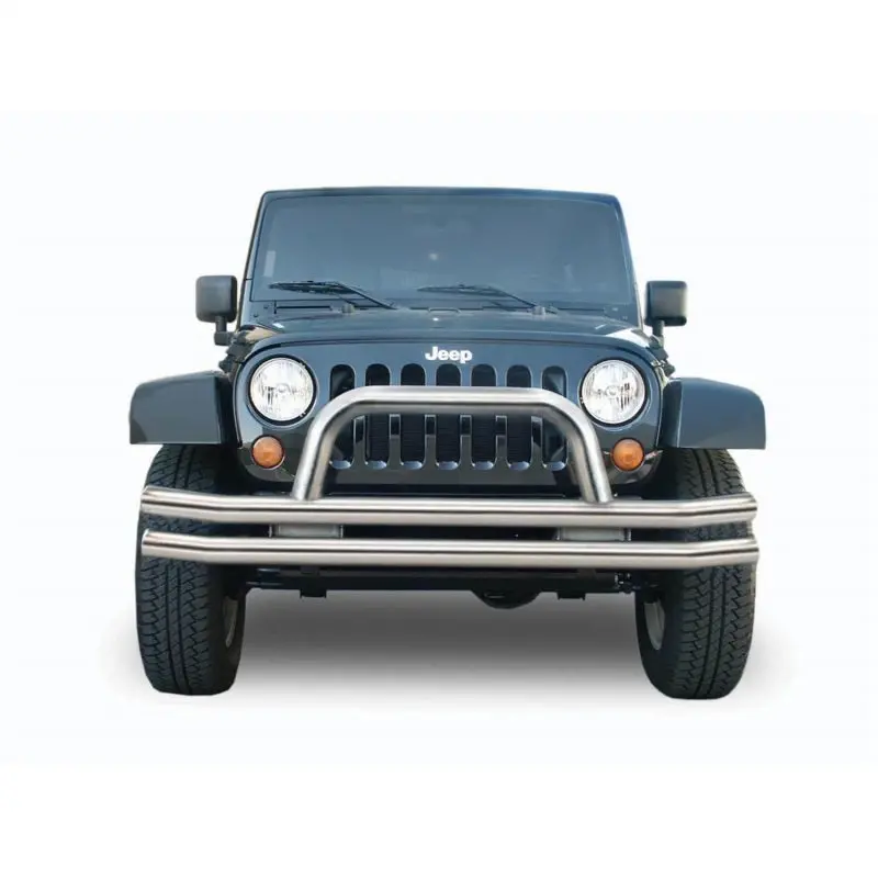 Rampage Double-Tube Stainless Steel Front Bumper For 1976–1983 Jeep Cj-5 1