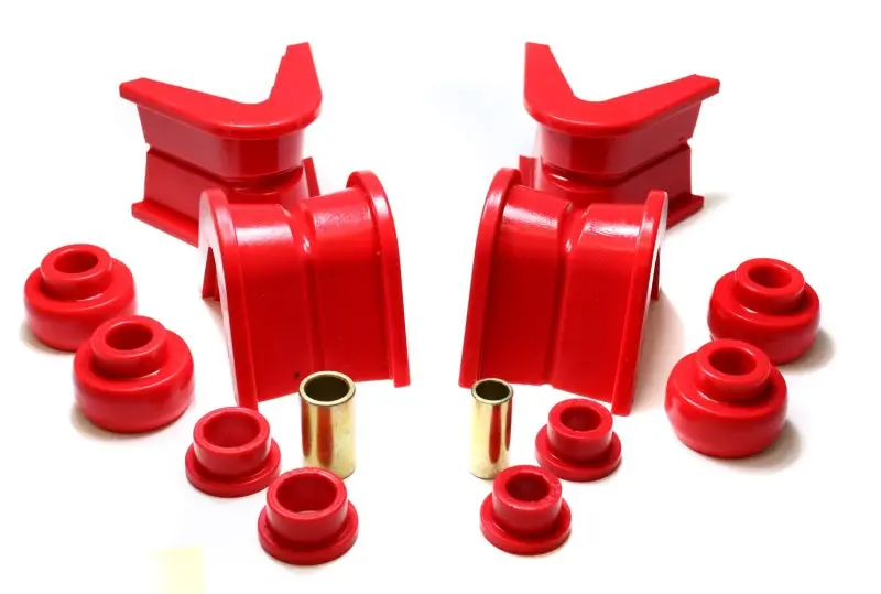 Energy Suspension 14-Piece Red Polyurethane C-Bushing Kit – 7° Offset, Designed For 1976–1977 Ford Bronco And 1966–1972 F-100/F-150 Trucks 1