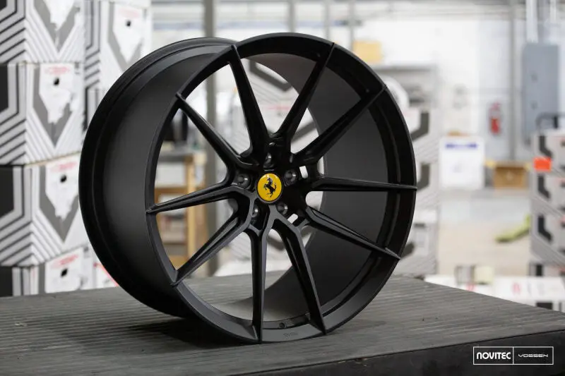 Vossen X Novitec Nf9 Forged Alloy Wheel – 21×9.5", 5×114.3, Et38, Satin Black – Designed For Ferrari 296 Front Axle 1