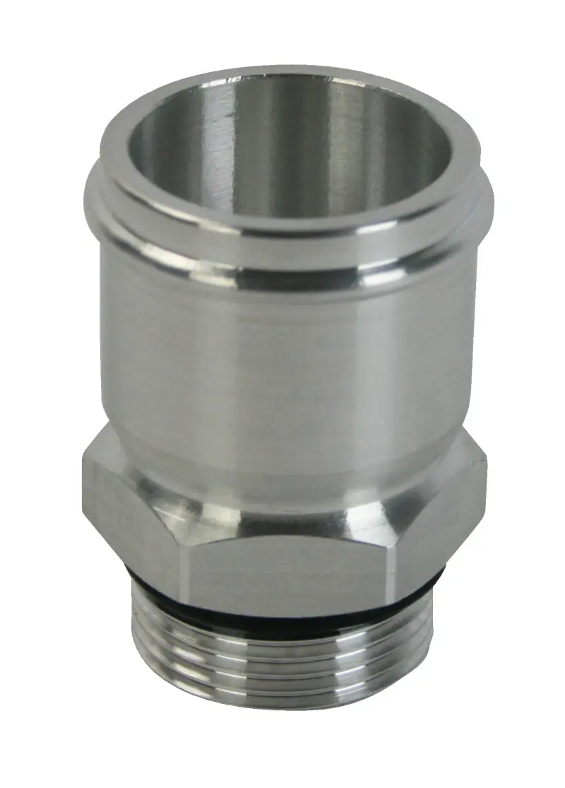 Moroso Electric Water Pump Hose Adapter – -16 An To 1.5" Id Hose, Raw Aluminum 1