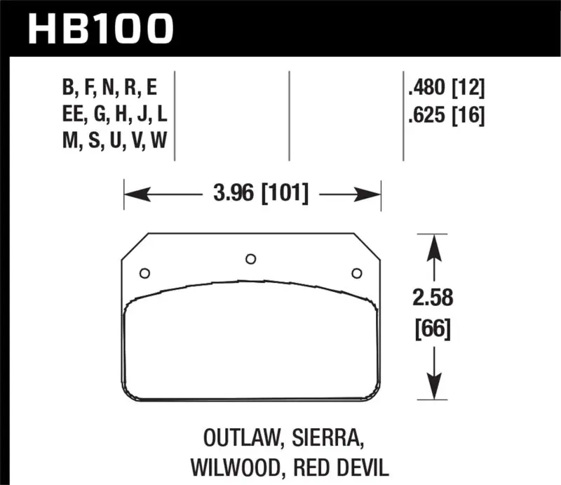 Hawk Performance Dtc-70 Brake Pads For Wilwood Dynalite, Outlaw & Sierra Calipers 1