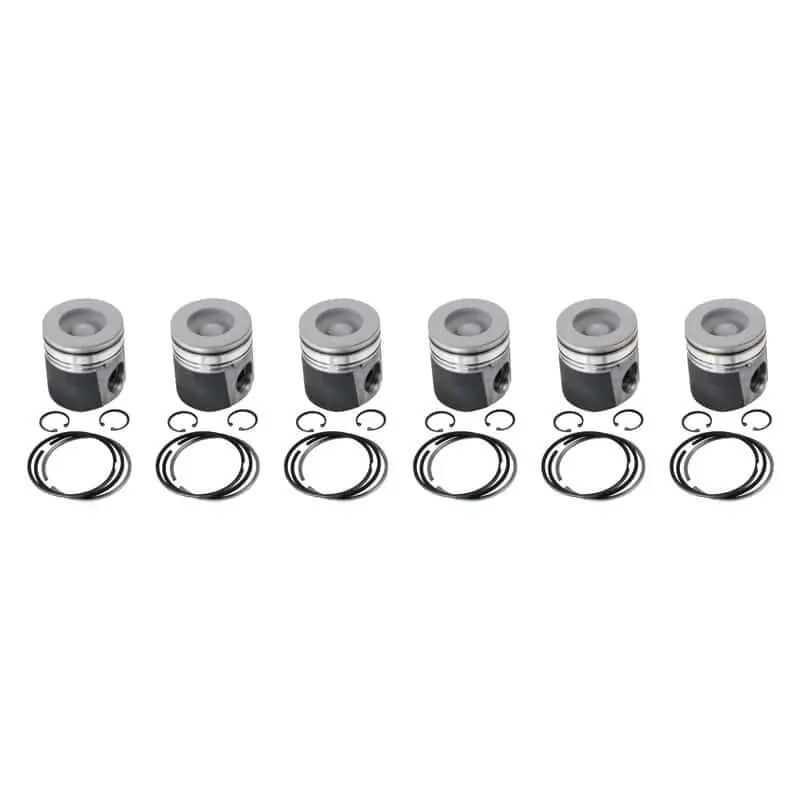 Industrial Injection Mahle Piston Kit For 1989–1993 Dodge 12V Diesel – .020" Oversize With Rings, Wrist Pins & Clips 1