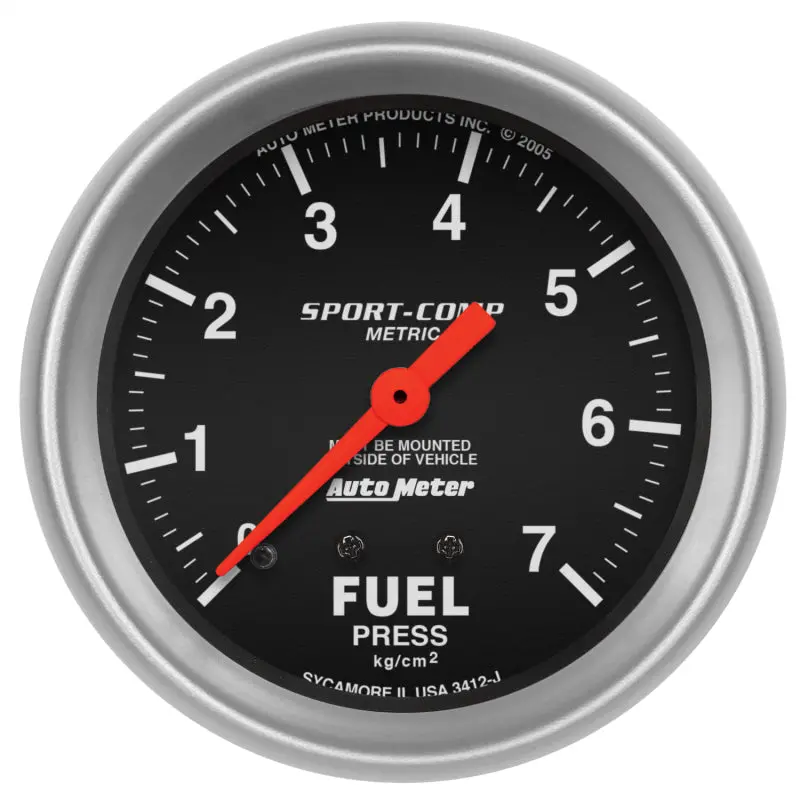 Autometer Sport-Comp 2 Mechanical Fuel Pressure Gauge – 2-5/8", 0–7 Kg/Cm² Range 1