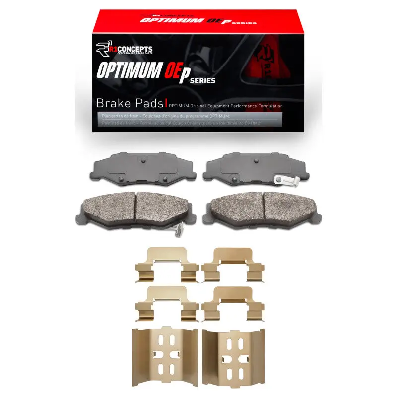 R1 Optimum Oe-Style Rear Brake Pad & Hardware Kit For 1997–2013 Cadillac Xlr 1