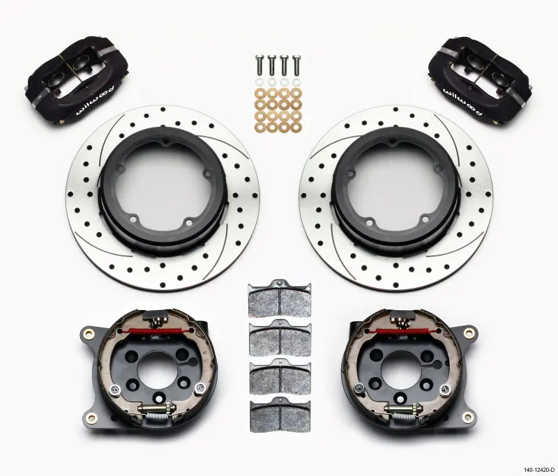 Wilwood Forged Dynalite Parking Brake Kit – Drilled, Strange Engineering Floater Design, 3.49In Offset 1