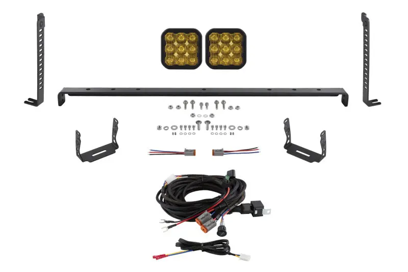 Diode Dynamics 14-23 Toyota 4Runner Ss5 Stealth Grille Led 2-Pod Kit - Yellow Pro Driving 1