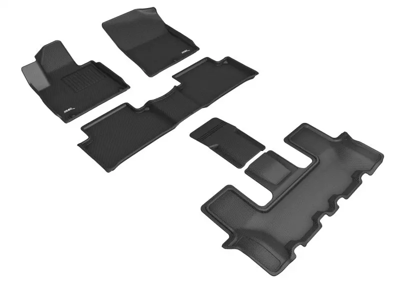 3D Maxpider Kagu Series All-Weather Rear Floor Liners For 2021–2023 Kia Sorento (6-Seat Config) – Black 1