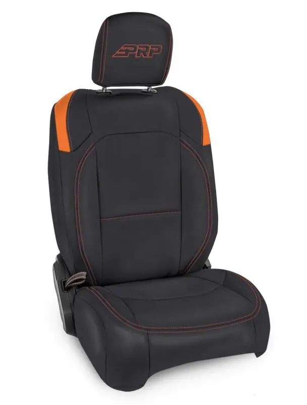 Prp Front Seat Covers With Pocket Backs For Jeep Wrangler Jl & Gladiator Jt – Black/Orange (Pair) 1