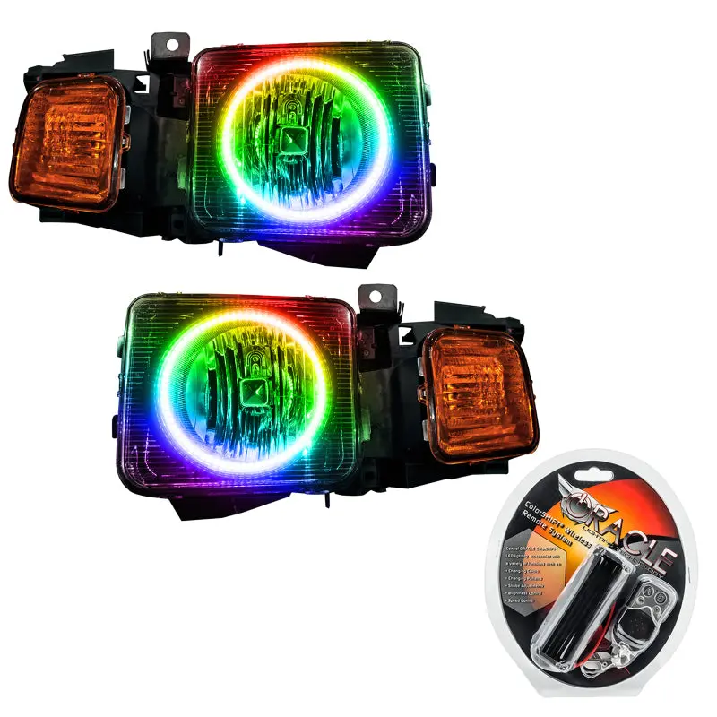 Oracle Colorshift Led Headlight Kit With Rf Controller – Smd Combo Style For 2006–2010 Hummer H3 1