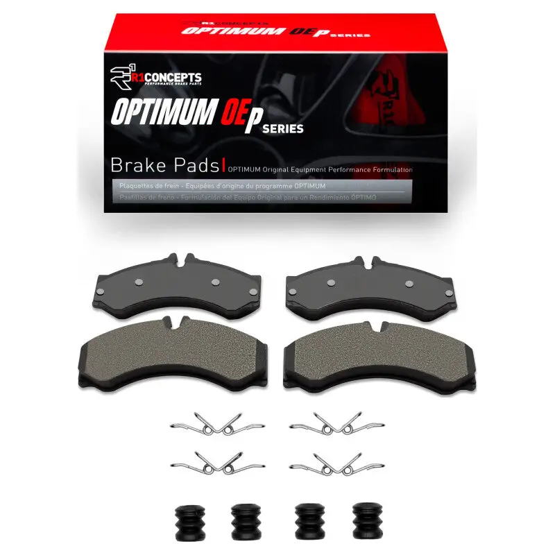 R1 Optimum Oe Replacement Brake Pad & Hardware Kit – Front/Rear For 2002–2006 Dodge Sprinter 3500 1