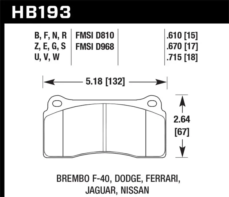 Hawk 19-20 Bmw M2 Competition Rear Er-1 Brake Pads 1
