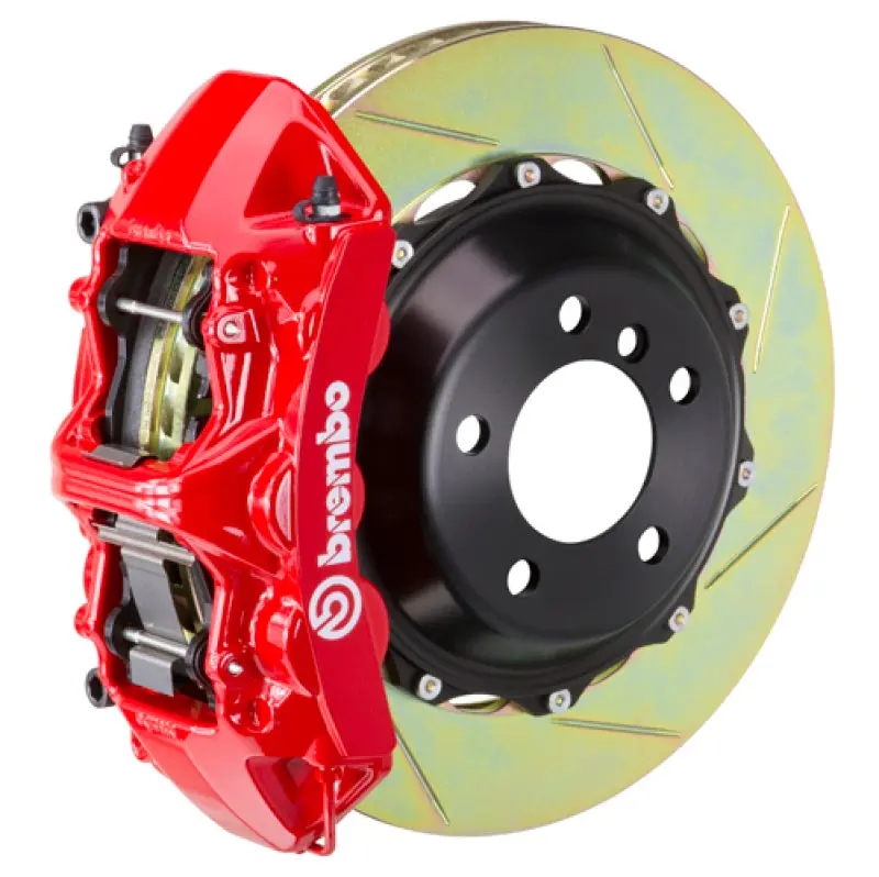 Brembo 09-11 997.2 C4 (Excl Pccb) Fr Gt Bbk 6Pis Cast 380X32 2Pc Rotor Slotted Type1-Red 1